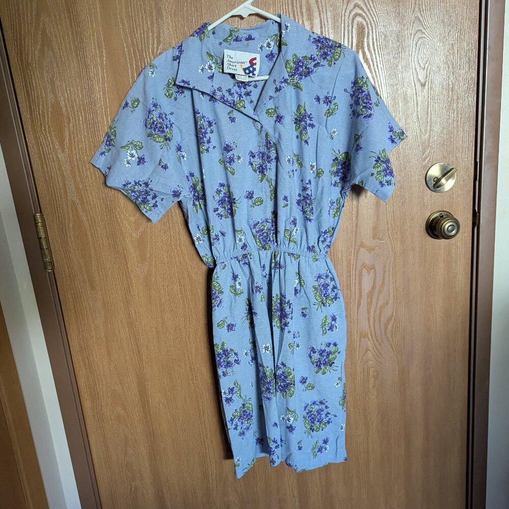 Blue Floral Romper Shorts, 12P